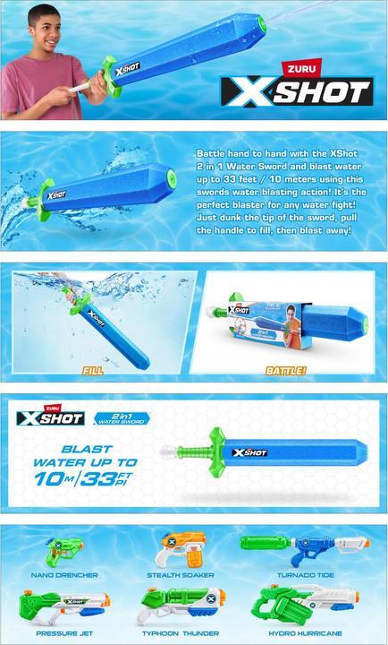 Produktbild Xshot Water-Water Warfare-Foam Sword Bl (Tank Integriert)