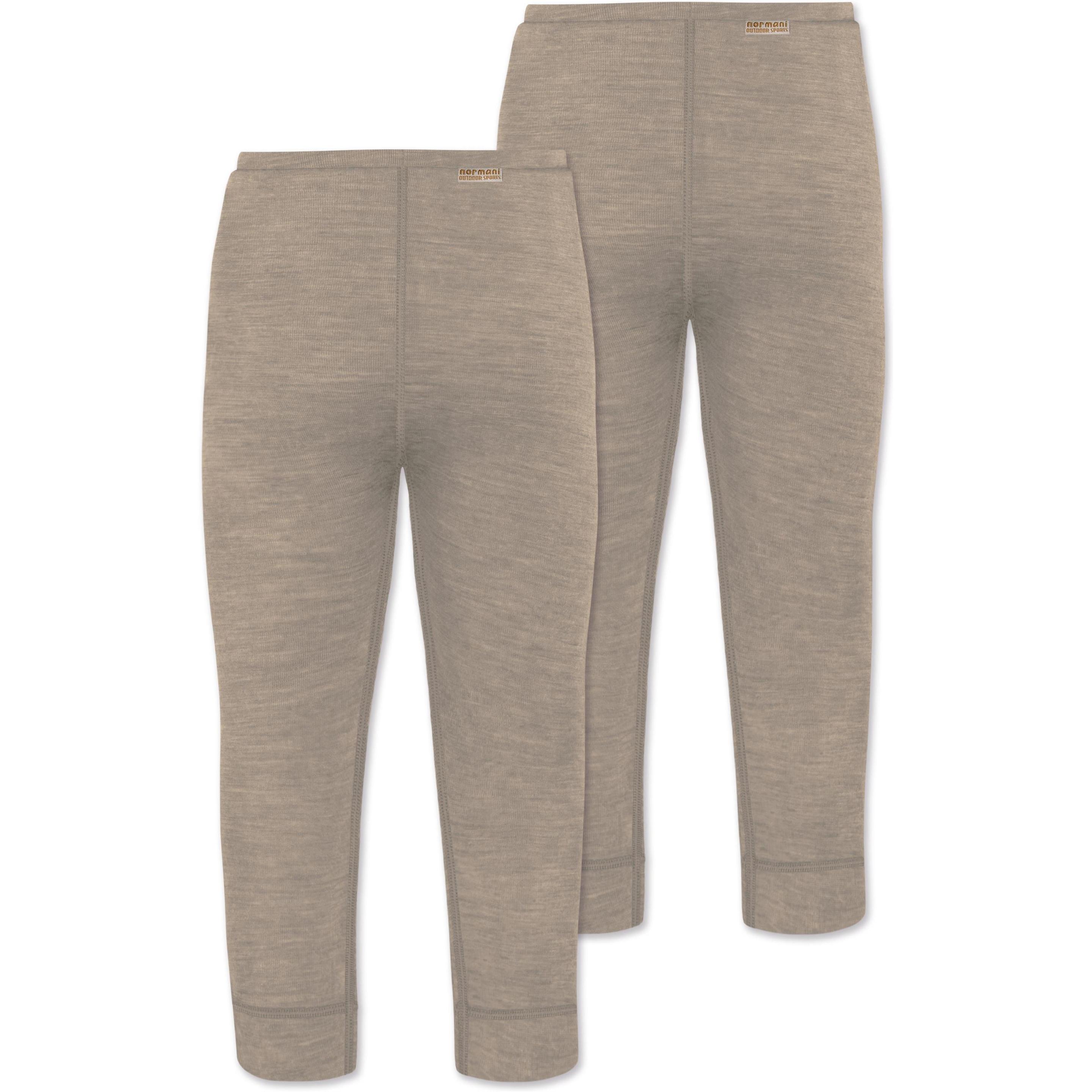 Thumbnail - Normani, Herren, Hosen, 2er Pack Baby Merino Hose Leggings „Tutira" - 9503, Beige, (80)