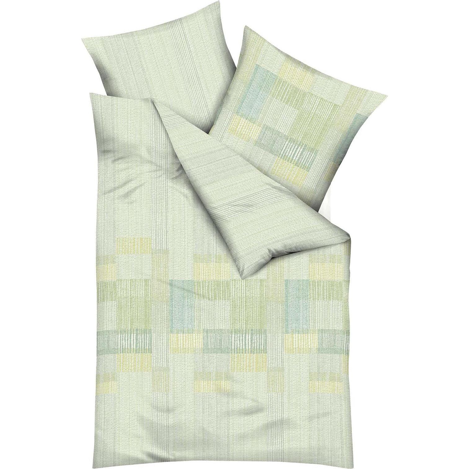 Kaeppel, Bettwäsche, Seersucker Bettwäsche Consider lind (Bettwäsche Set, 155x220 cm + 80x80 cm)