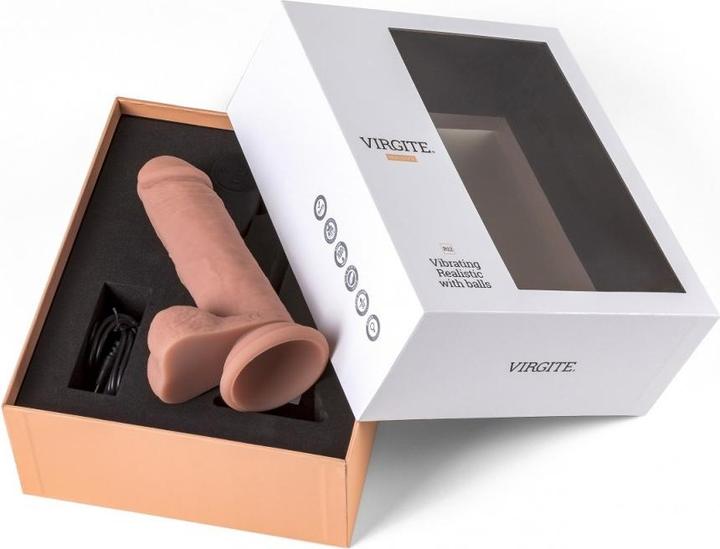 Produktbild Virgite Vibrierender realistischer Dildo mit Fernbedienung