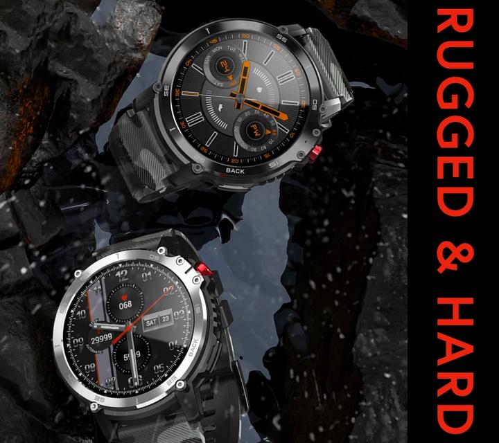 Actual product image Smartwatch RNCF08 Black Czarno-brązowy (49 mm)