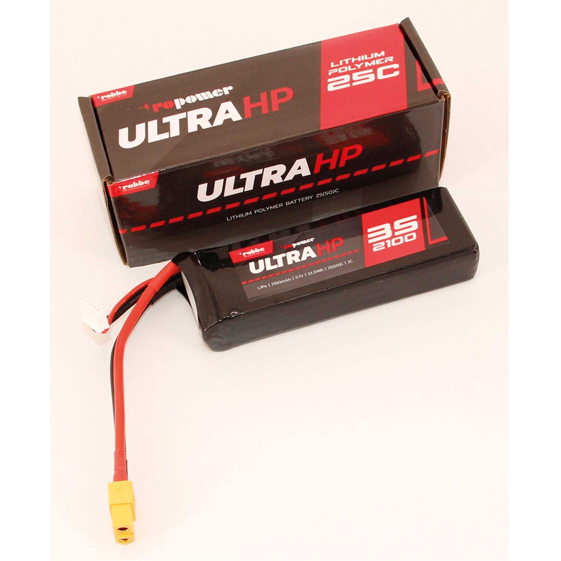 Thumbnail - Robbe Modellsport RO-POWER ULTRA HP 2100MAH 11,1 VOLT 3S 25(50)C LIPO AKKU (11.10 V, 2100 mAh)