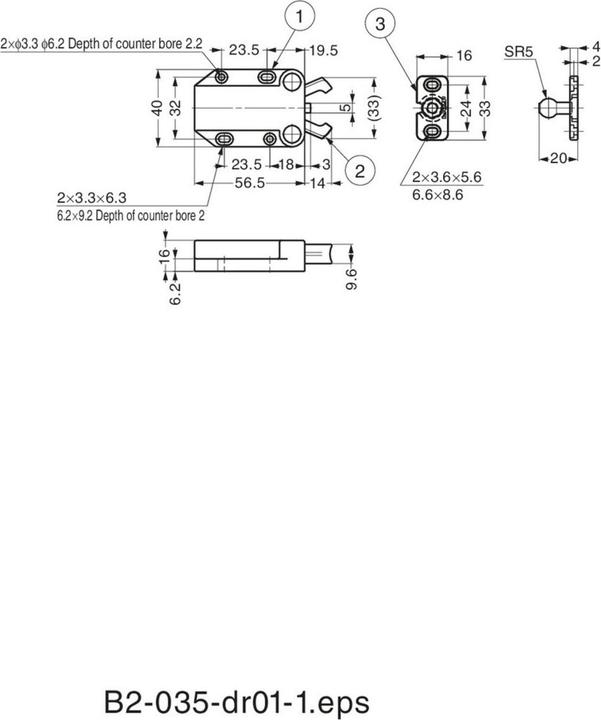 Productafbeelding LAMP® MC-37F knevelslot, 78 Newton, wit kunststof