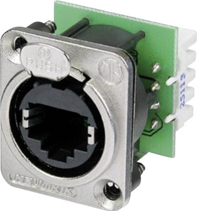 Neutrik RJ45 Datensteckverbinder EtherCon® D Serie Buchse, gerade NE8FDV-YK Pole: 8P8C NE8FDV-YK Nickel NE8F