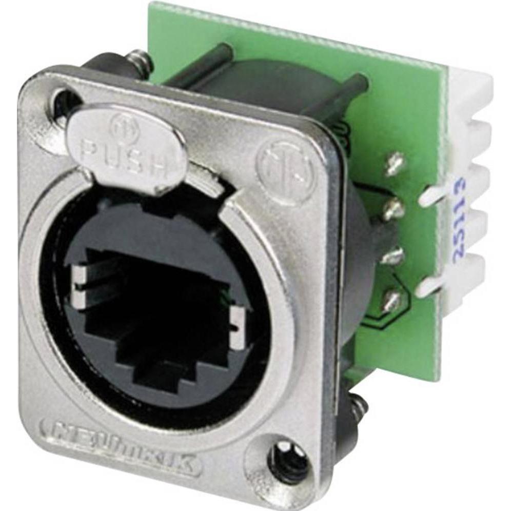 Neutrik RJ45 Datensteckverbinder EtherCon D Serie Buchse, gerade NE8FDV-YK Pole: 8P8C NE8FDV-YK Nickel NE8F, Elektronikk...