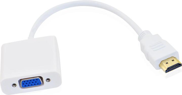 Image du produit JTI Adaptateur HDMI vers VGA - Blanc (VGA, 18 cm)