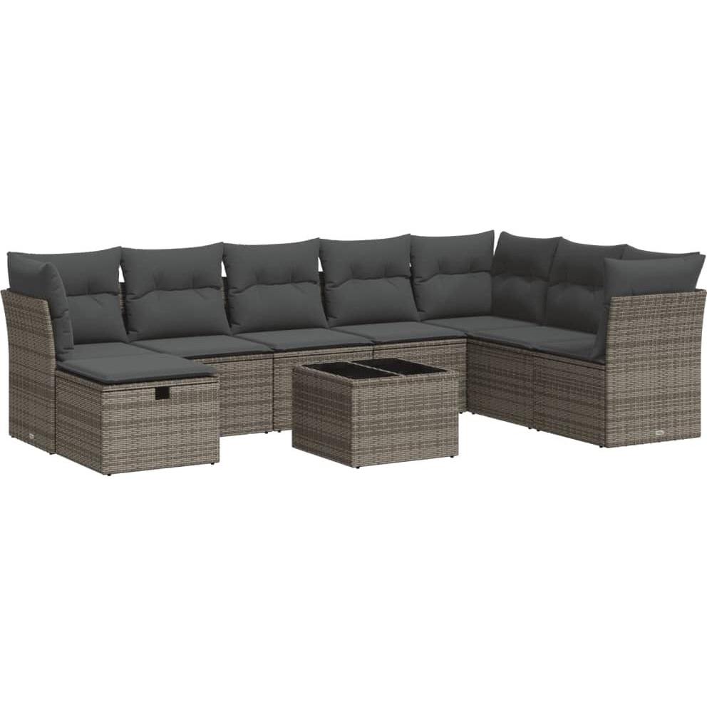 VidaXL, Gartenlounge, 10-tlg. Garten-Lounge-Set mit Kissen