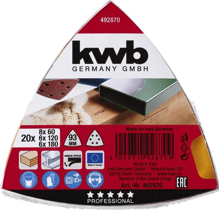 Produktbild kwb Delta Sparpack Bosch/20Stück (120, 180, 60)