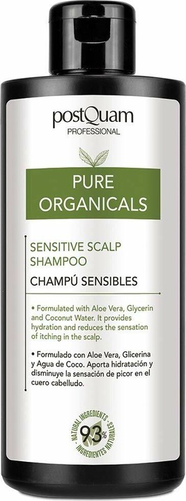 Actual product image Postquam PURE ORGANICALS sensitive scalp shampoo 400ml (400 ml, Liquid shampoo)