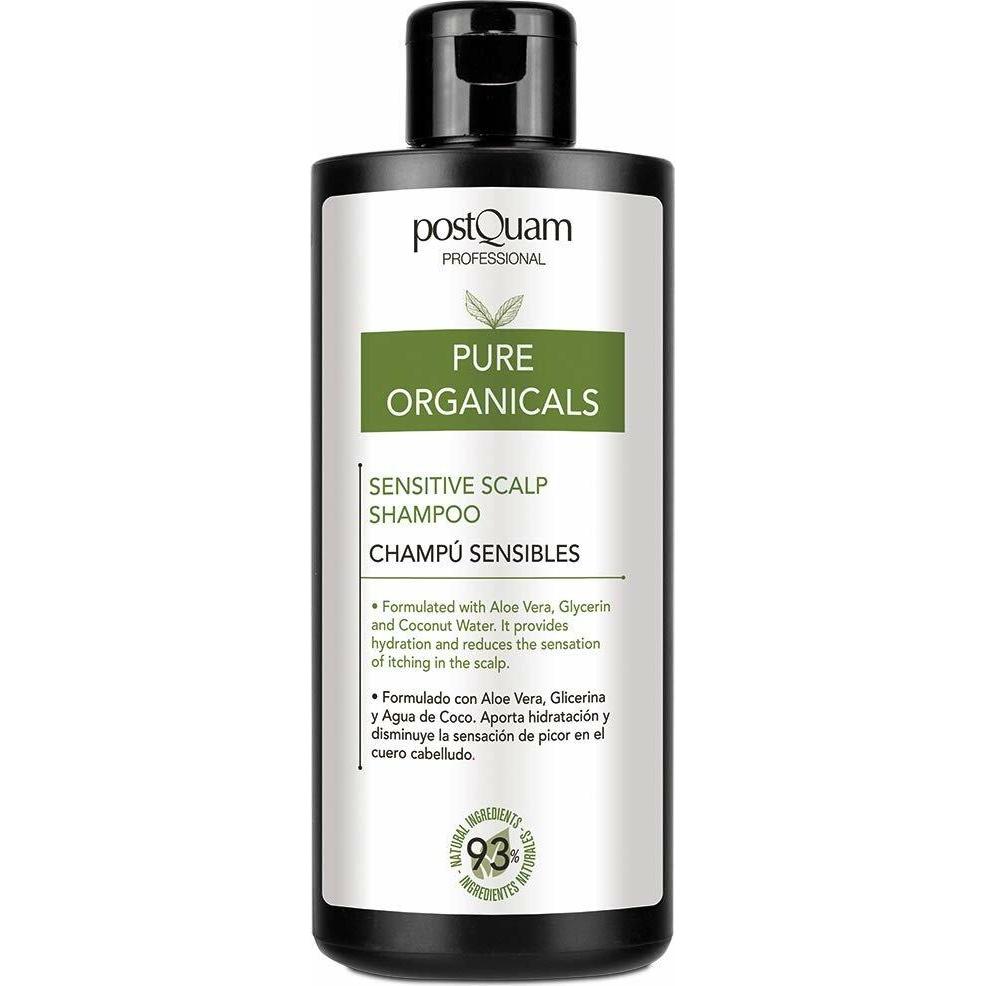 Postquam, Shampoo, PURE ORGANICALS sensitive scalp shampoo 400ml (400 ml, Flüssiges Shampoo)