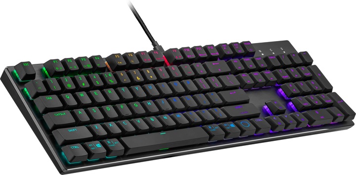 Produktbild Cooler Master gaming keyboard SK652 RGB LIGHTING MECHANICAL LOW PROFILE SWITCH RED (US, Kabelgebunden)