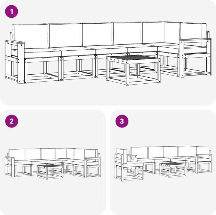 Produktbild vidaXL Outdoor-Sofa