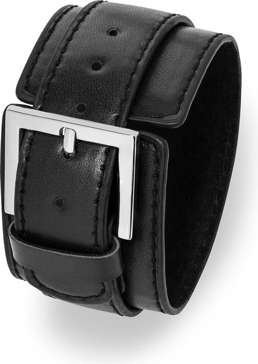 Immagine prodotto Trolli Bracciale in pelle Troli -ack con chiusura in acciaio (M) (Pelle nera)