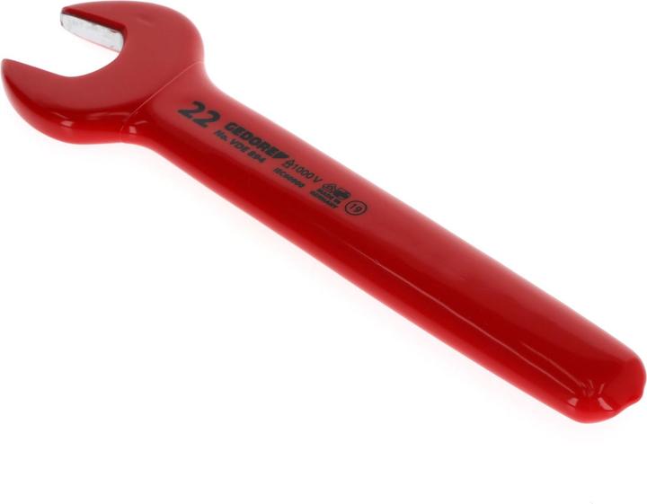 Produktbild Gedore VDE-Einmaulschlüssel, 22 mm, Hochwertiger Vanadium-Stahl, Nach EN 60900/IEC 60900 (22 mm)