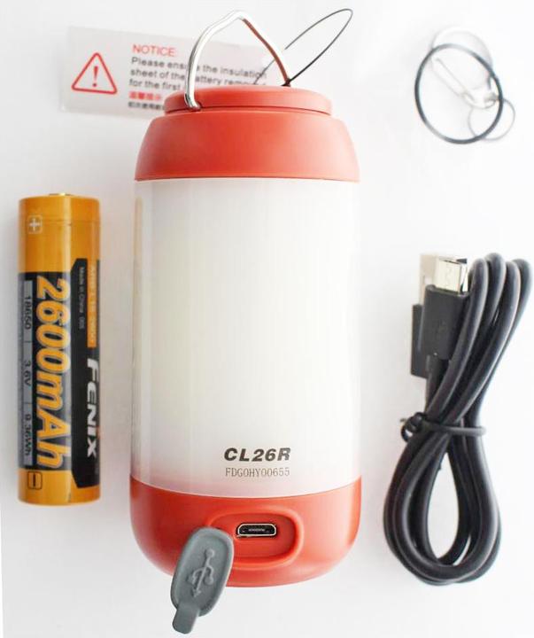 Actual product image Fenix CL26R LED Camping Light With USB Connection