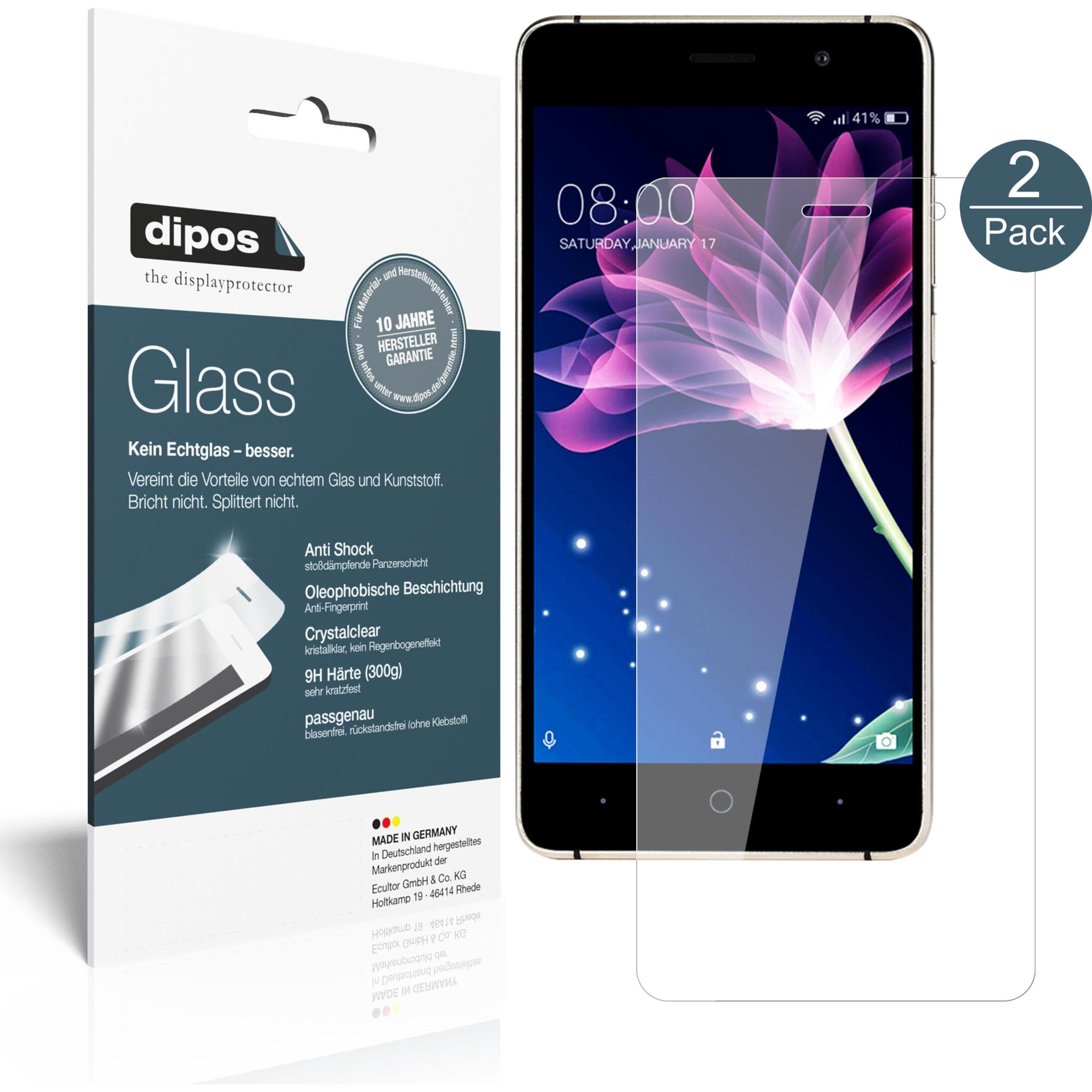 Dipos Displayschutz Anti-Shock (2 Stück, Doogee X10), Smartphone Schutzfolie, Transparent
