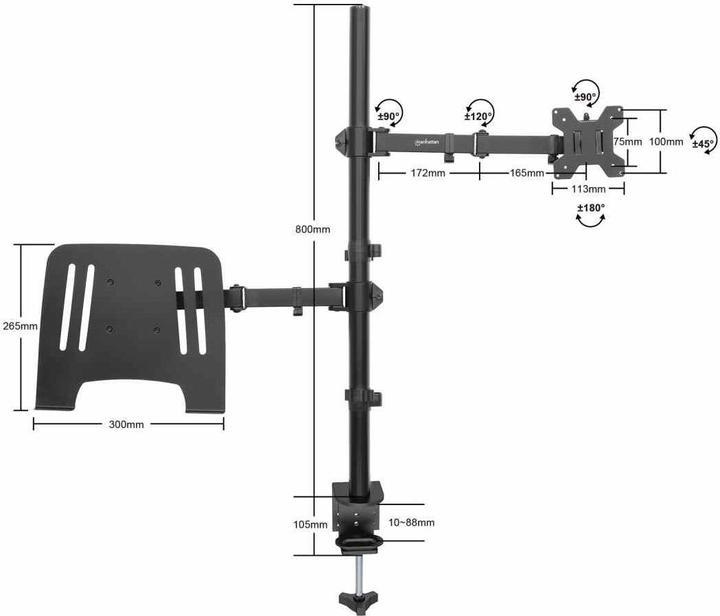 Actual product image Manhattan Combo Mount (Table, 32", 8 kg)