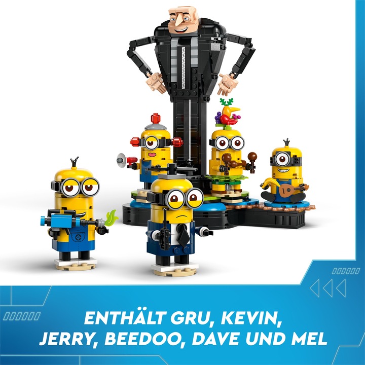 Actual product image LEGO Gru and the Minions made from bricks (75582, LEGO Minions)
