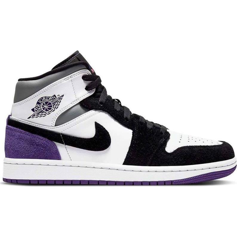 Air Jordan, Sneaker, 1 Mid SE Varsity Purple Basketball Shoes - 852542-105, Viola, (42)