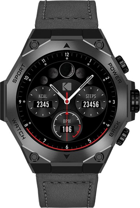 Actual product image Kodak Smart Watch SW-7215 Black case and band