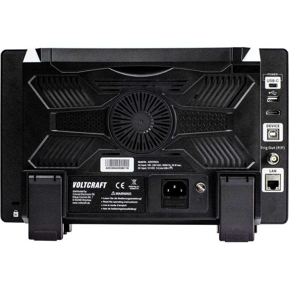Voltcraft, Multimetro, ADO-3504 Digital-Oszilloskop 350 MHz 2.5 GSa/s 250 Mpts 12 Bit Digit (CAT II 300V)