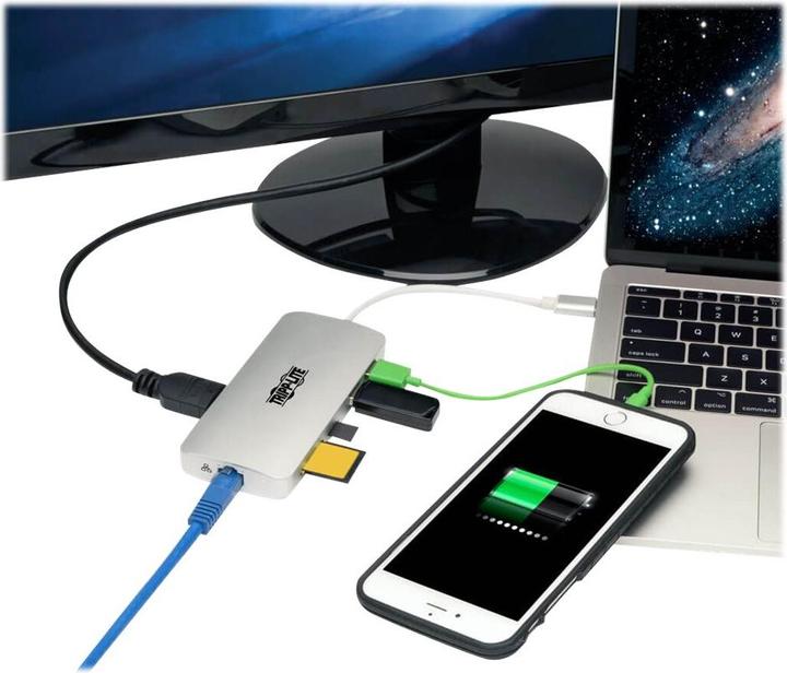 Actual product image Eaton USB-C Dock 4K HDMI USB 3.2 Gen 1 USB-A/C Hub GbE Memory Card 60W PD Charging (USB-C, 4 ports)