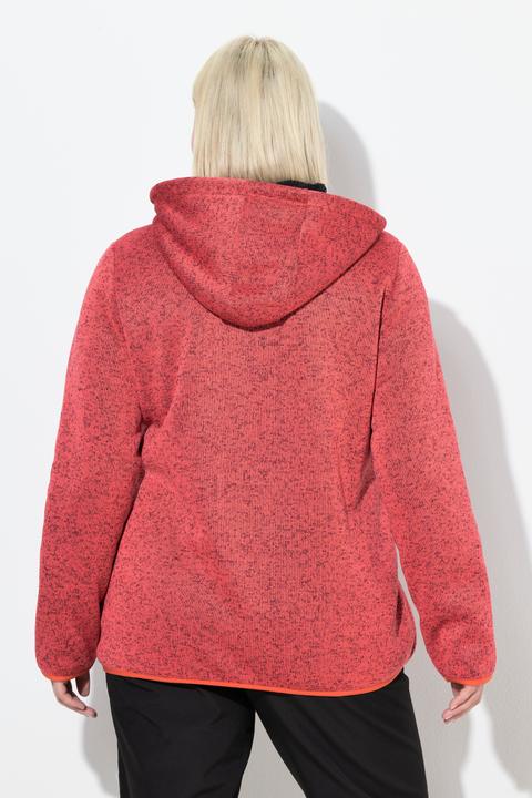 Produktbild Ulla Popken Strickfleece-Jacke, Teddyfleece, 2-Wege-Zipper, Reflektor (58)