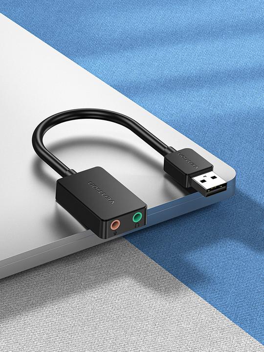 Actual product image Vention External sound card USB 2.0 CDYB0 2-port 0.15m (USB)