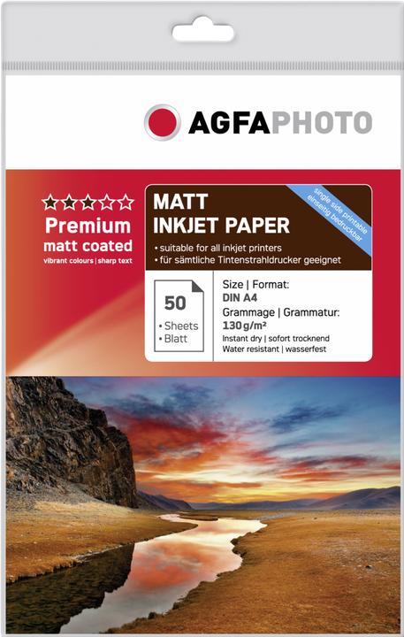 AGFAPHOTO Premium Matt Coated 130 g A 4 50 sheets (130 g/m², A4, 50 x)