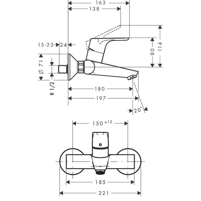 Thumbnail - hansgrohe, Badarmatur, Focus Chrom