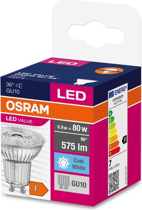 Immagine prodotto Osram Valore dello spot LED (GU10, 6.90 W, 575 lm, 1 x, F)