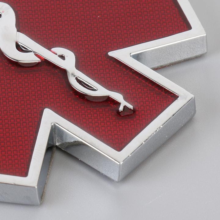 Actual product image König Design 3D ABS chrome star doctor all-wheel off-road sticker emblem logo lettering