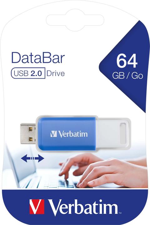 Immagine prodotto Verbatim DataBar USB 2.0 64GB Blu (64 GB, USB-A)