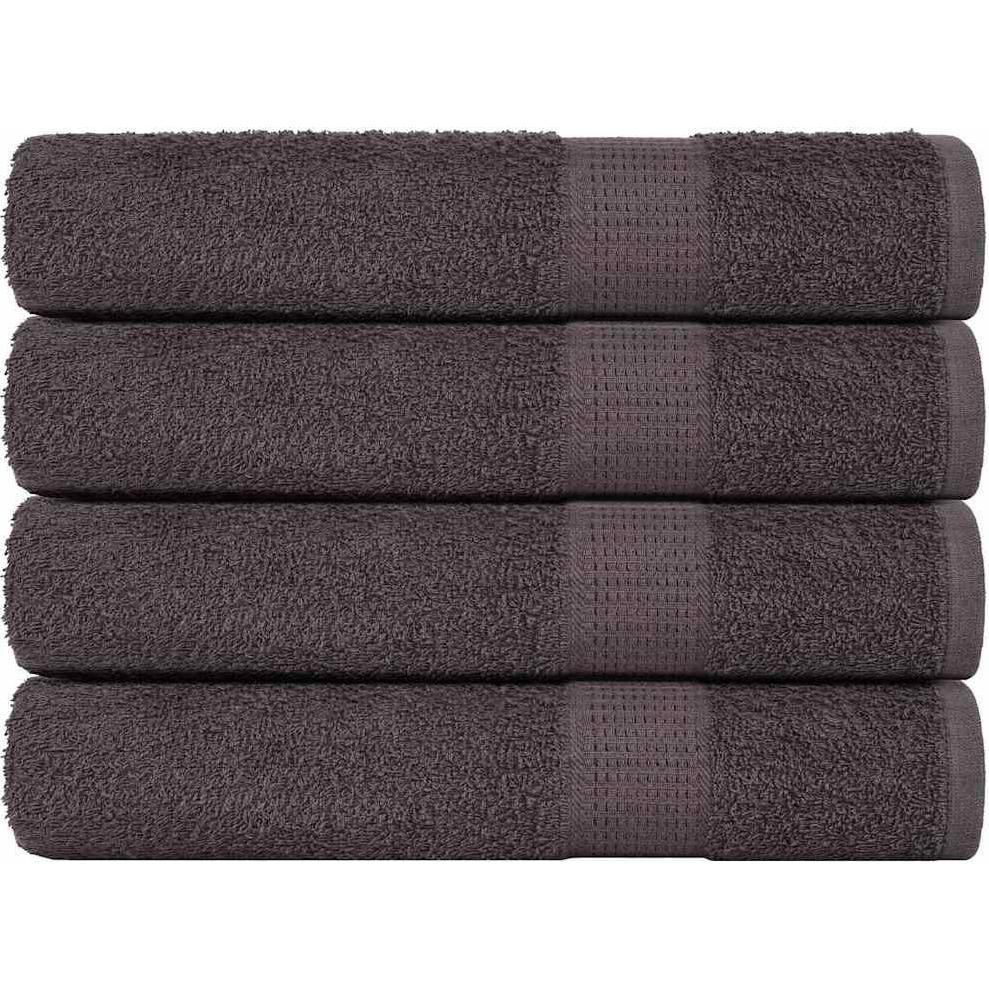 VidaXL, Frotteewäsche, Saunatücher 4 Stk. Anthrazit 80x200 cm 360 g/m² 100% Baumwolle Handtuch