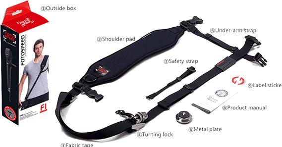 Actual product image Fotospeed F1 Black Kingkong Air Cell Shoulder Pad (Shoulder strap)