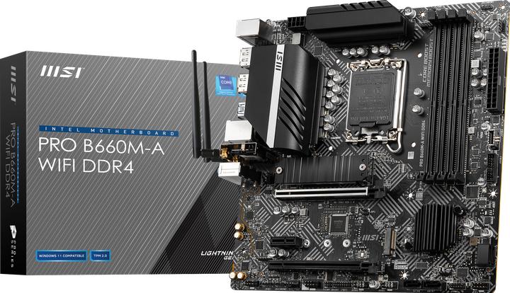 Actual product image MSI PRO B660M-A WIFI DDR4 (LGA 1700, Intel B660, mATX)