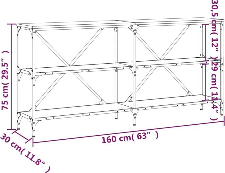 Actual product image vidaXL Konsolentisch (30 x 30 x 75 cm)