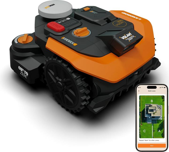 Worx Worx Landroid Vision Cloud M800 Robot koszący Kosiarka automatyczna 800 m (800 m², Without boundary wire)