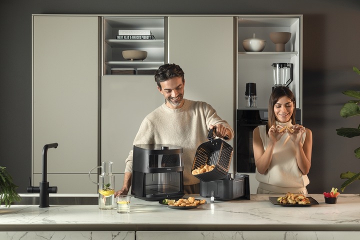 Immagine prodotto Haier Friggitrice ad aria I-Master Serie 5 Nero, Capacità 7 L, Range di temperatura 40°-200°, 9 in 1, Acce