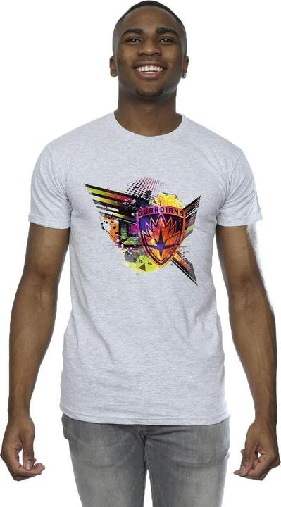 Actual product image Mens Guardians Of The Galaxy Abstract Shield Chest T-Shirt (XXL)