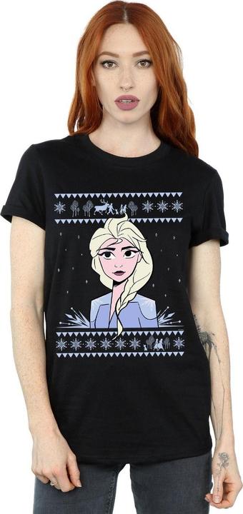 Immagine prodotto Disney Frozen 2 Elsa Christmas Maglietta Ampia Donna (4XL)