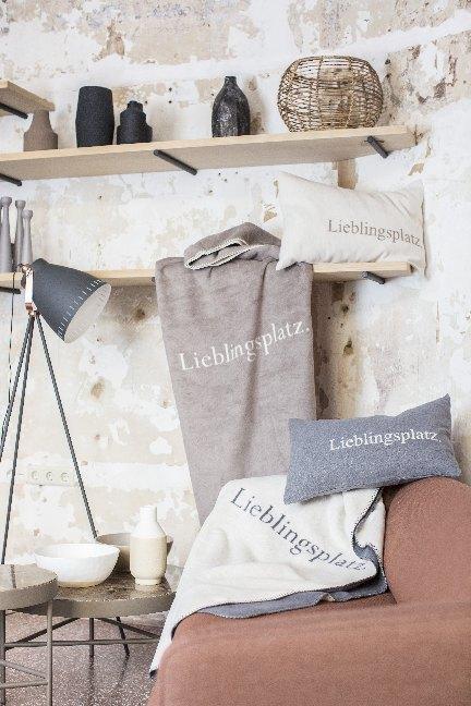 Actual product image David Fussenegger Pillowcase Silveretta favorite place 40 x 60 cm, smoke (40 x 60 cm)