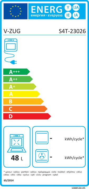 Energie-Label V-ZUG Steamer V4000 45