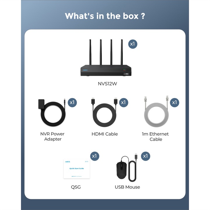 Image du produit Reolink NVS12W NVR (Enregistreur vidéo en réseau (NVR))