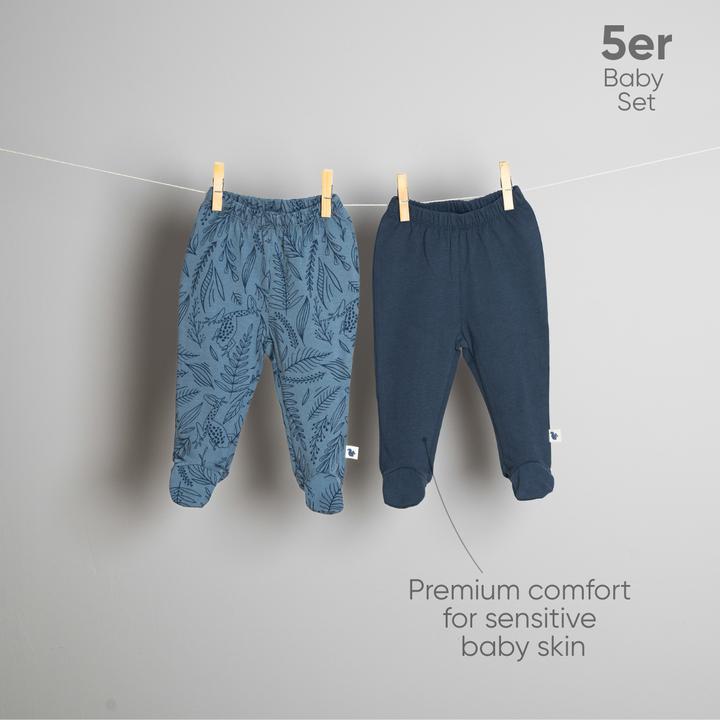 Actual product image TotsTale Premium 5-teiliges Babyset aus Bio-Baumwolle – für Neugeborene – Hose, Mütze, Body u.m. (50, 56, 62, 68)