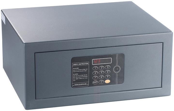 Image du produit Xcase Coffre-fort en acier pour ordinateur portable avec serrure à code numérique, écran LED, 22 litres (22 l)