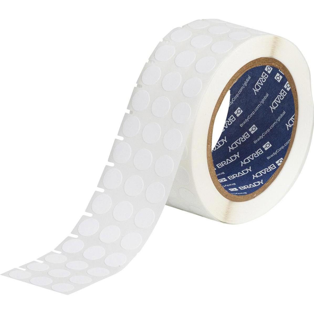 Brady, Etiketten, THT-144-499-3, Nylongewebe, Weiss, matt, 12.70 mm rund, permanent, 3-bahnig (3000 E.)