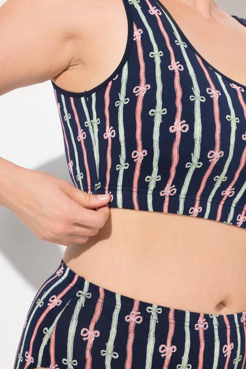 Actual product image Ulla Popken 2 Pack of Bralettes- Bow Print (pack of 2, 44 A, 42 A)