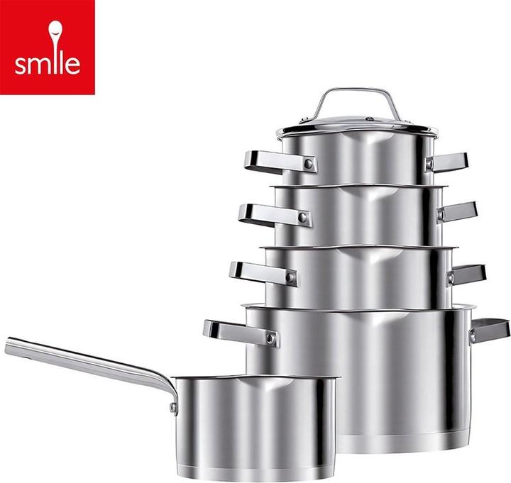 Actual product image MPM Puodų rinkinys MGK-11 (16 cm, Pan set + pot set, Stainless steel)