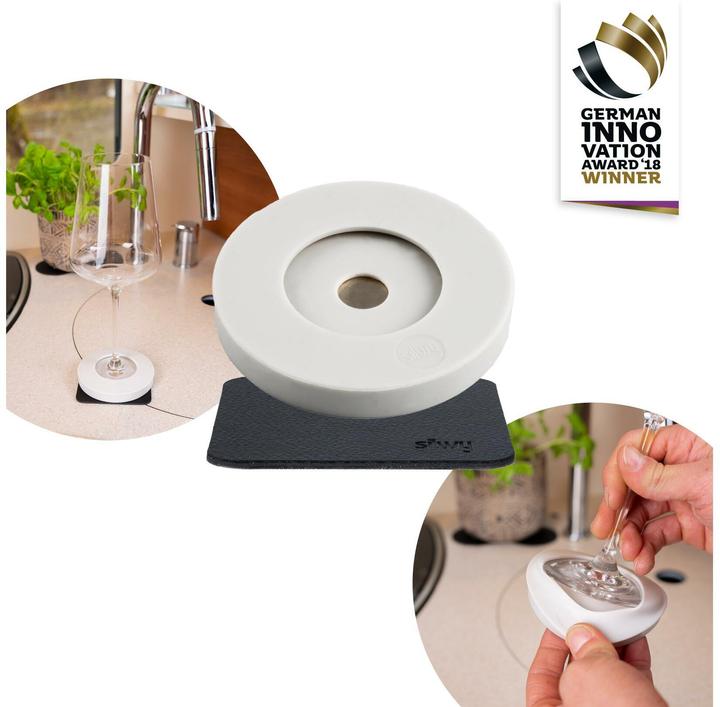 Image du produit Silwy préservatif magnétique pour verres à pied 1 pièce, anthracite/gris clair (1x)